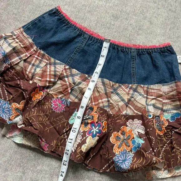 NWT Denim Patchwork Mini Skirt - Picture 6 of 6